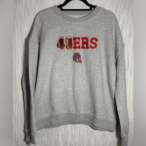 Judith March Gray and Red 49ers Sweatshirt